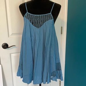 Rayon blue swing dress